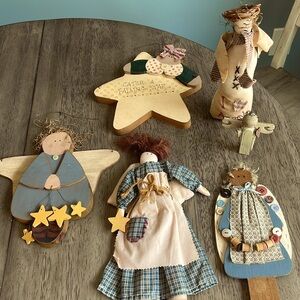 Set of 6 Misc Country Crafts - Angels Theme